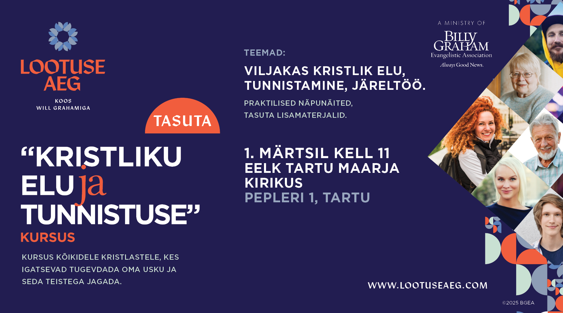 Kristliku elu ja tunnistuse kursus 1. märtsil kell 11. NB! Eelregistreerimisega!